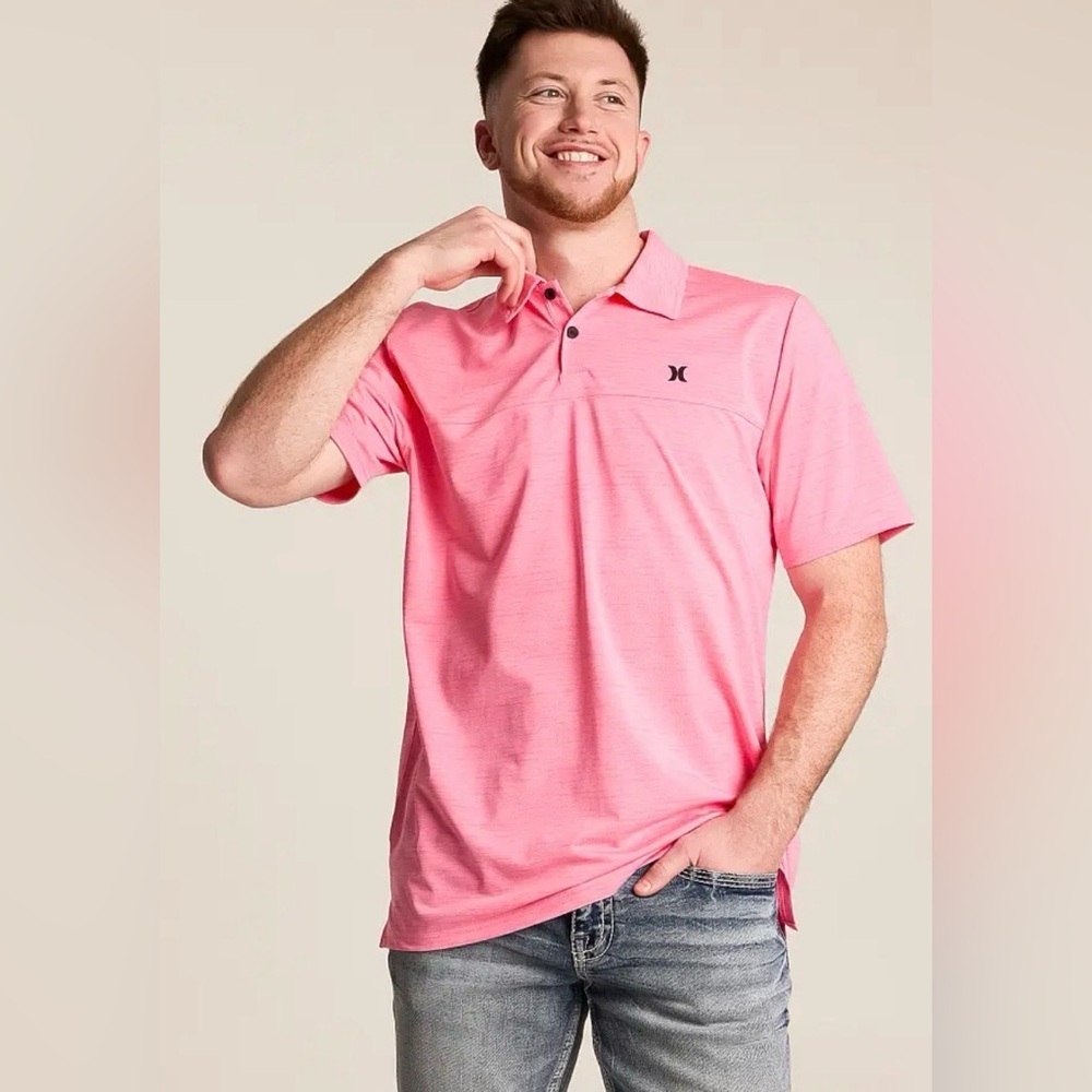 Hurley Men’s Ratio Polo Pink Carnation L
